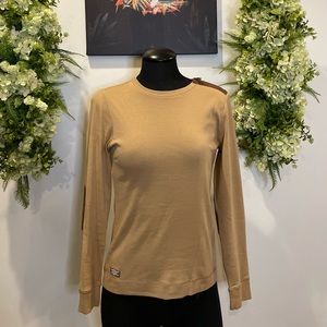 Brown Ralph Lauren long sleeve cotton top